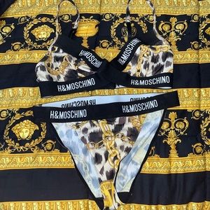 H&Moschino bra/brief set excellent condition size 4 H&M Moschino